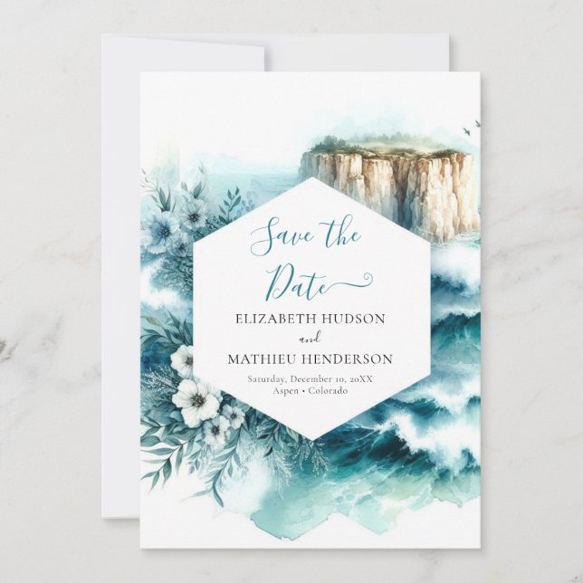 Einfache Elegant-Hochzeit Save The Date (Vorderseite)