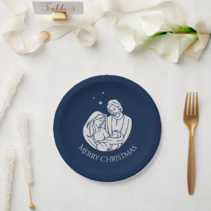 Einfache Elegant Krippe Baby Jesus Frohe Weihnacht Pappteller