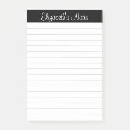 Einfache Elegant leicht Graue Bezeichnung Personal Post-it Klebezettel