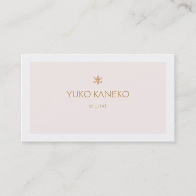Einfache Elegant Light Pink Beauty Consultant Visitenkarte (Vorderseite)