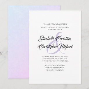 Einfache Elegant Lilac Ampersand-Amplitude Einladung