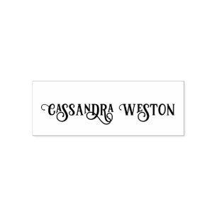 Einfache Elegant Minimalistisch #16 Nur Name Permastempel