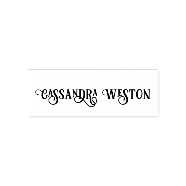 Einfache Elegant Minimalistisch #16 Nur Name Permastempel (Design)