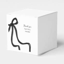 Einfache Elegant Minimalistisch Black Bow Classic Geschenkschachtel