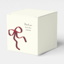 Einfache Elegant Minimalistisch Red Bow Classic Geschenkschachtel