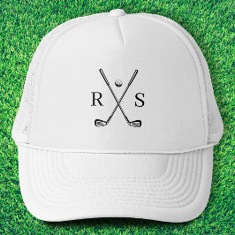 Einfache Elegant Monogram Golf Truckerkappe