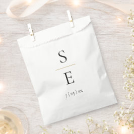 Einfache Elegant Monogram Hochzeit Geschenktütchen