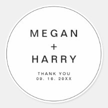 Einfache Elegant Monogram Hochzeit