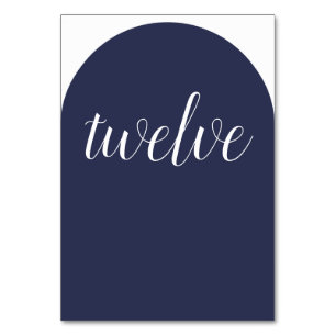 Einfache Elegant Sapphire Blue Rounded Tischnummer