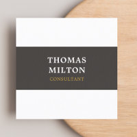 Einfache Elegant Texture Gray White Consultant
