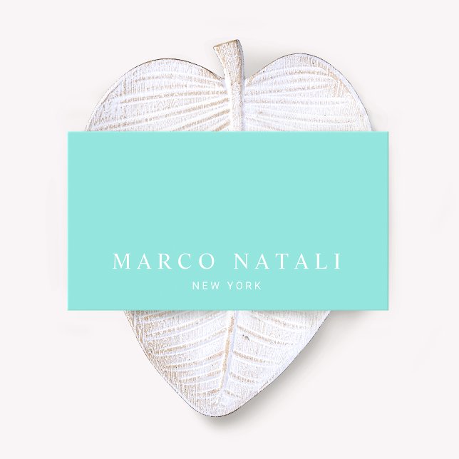 Einfache Elegant Türkis Beruflich Visitenkarte (Von Creator hochgeladen)