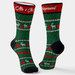 Einfache Elegant Ugly Sweater Weihnachten Socken