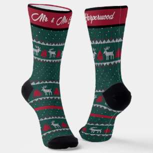Einfache Elegant Ugly Sweater Weihnachten Socken