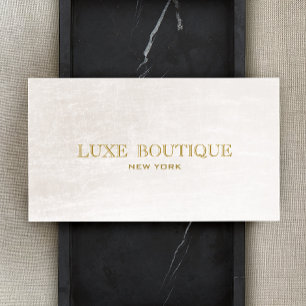 Einfache Elegant White Ivory Chic Schönheit und Mo Visitenkarte