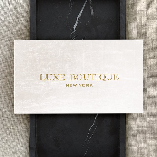 Einfache Elegant White Ivory Chic Schönheit und Mo Visitenkarte (Von Creator hochgeladen)