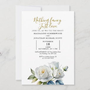 Einfache Elegant White Rose Nichts Extravagant nur Einladung