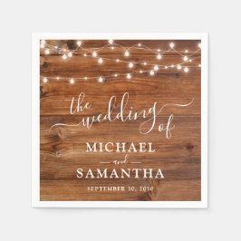 Einfache Elegant Wood Rustic Wedding Serviette