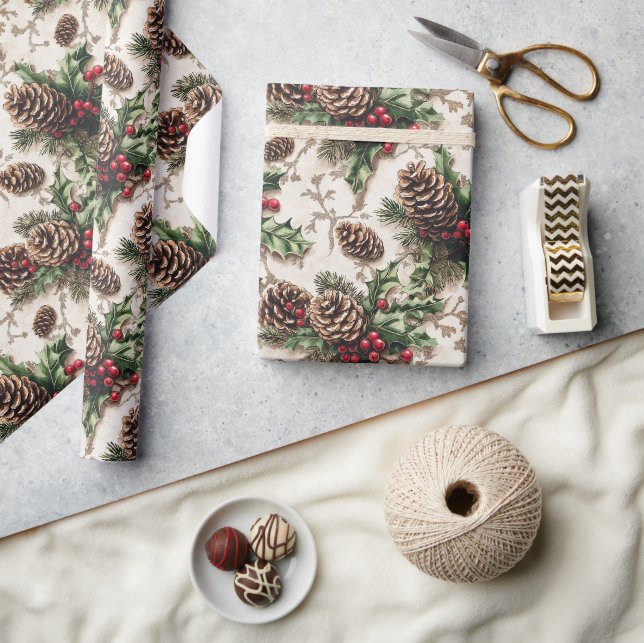 Einfache Elegant Xmas Geschenkwrap Trendy Geschenkpapier (Basteln)