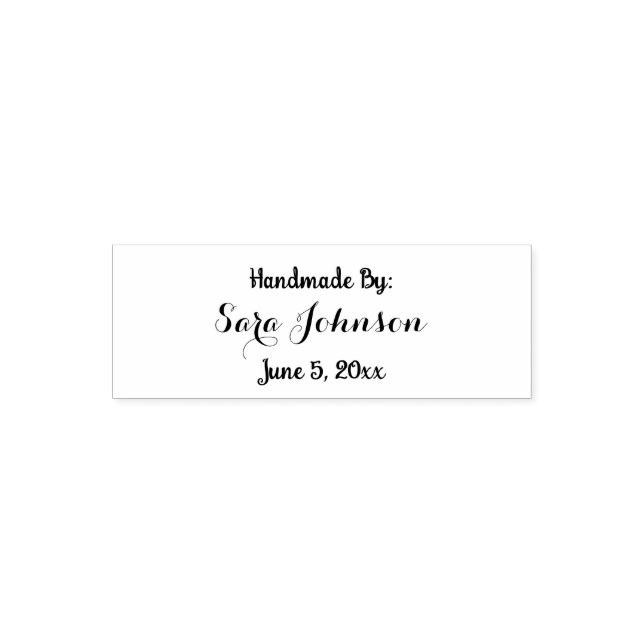 Einfache Elegantafel mit Name und Datum Permastempel (Design)