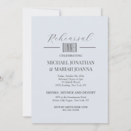 Einfache Elegante Abendessen vor der Probe Einladung