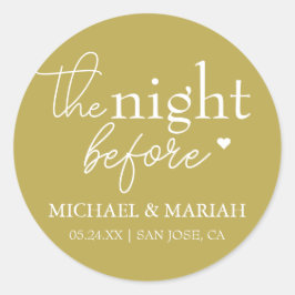 Einfache Elegante Abendessen vor der Probe Runder Aufkleber
