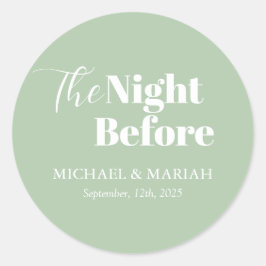 Einfache Elegante Abendessen vor der Probe Runder Aufkleber