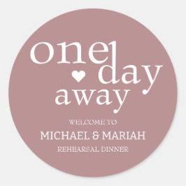 Einfache Elegante Abendessen vor der Probe Runder Aufkleber