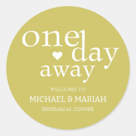 Einfache Elegante Abendessen vor der Probe Runder Aufkleber