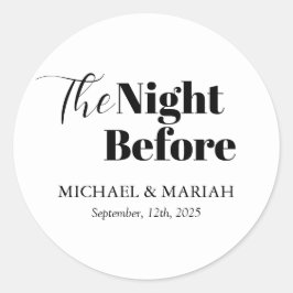 Einfache Elegante Abendessen vor der Probe Runder Aufkleber