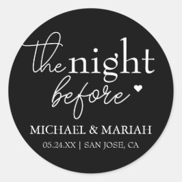 Einfache Elegante Abendessen vor der Probe Runder Aufkleber