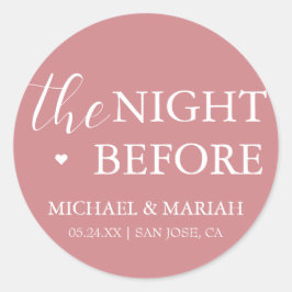 Einfache Elegante Abendessen vor der Probe Runder Aufkleber