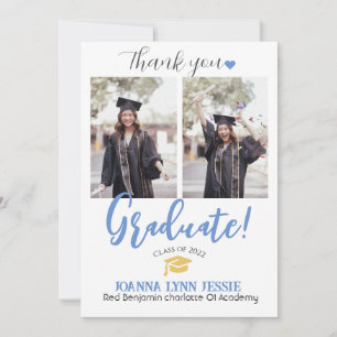 Einfache Elegante Abschluss Gold Cap Danke Script