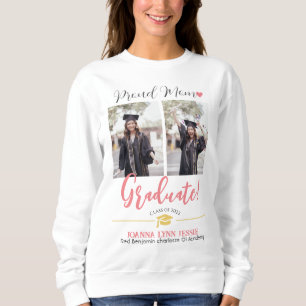 Einfache Elegante Abschluss Gold Cap Danke Script Sweatshirt