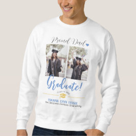 Einfache Elegante Abschluss Gold Cap Danke Script Sweatshirt