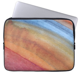 Einfache Elegante Abstrakt Braun Blaues Wasser Laptopschutzhülle