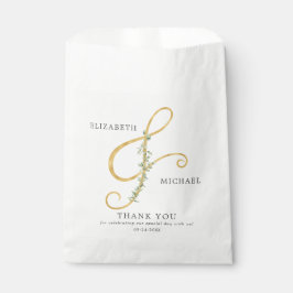 Einfache, elegante Ampere und botanische Hochzeit Geschenktütchen
