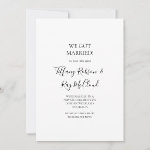 Einfache elegante Ankündigung