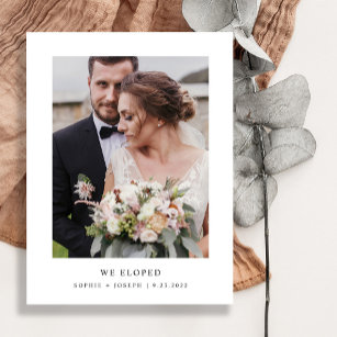 Einfache, elegante Ankündigung von Hochzeiten und  Postkarte