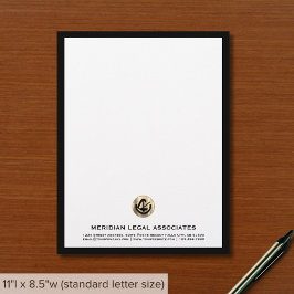 Einfache elegante Anwaltskanzlei Letterhead Briefbogen