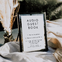 Einfache Elegante Audio Gästebuch Hochzeit