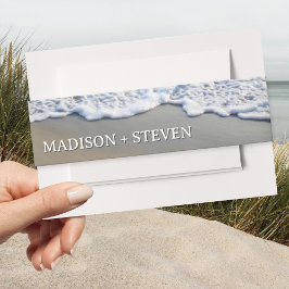 Einfache Elegante Beach Hochzeit Einladungsbanderole