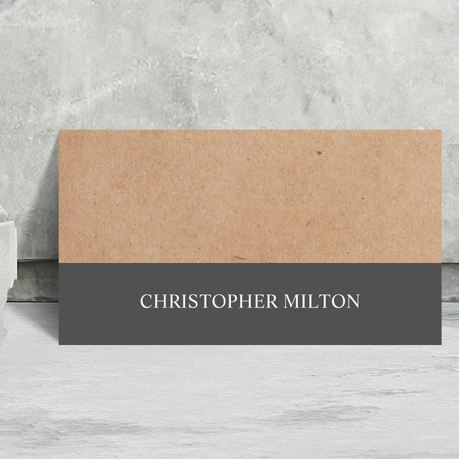 Einfache, elegante, bedruckte Kraft Paper Consulta Visitenkarte (Von Creator hochgeladen)