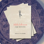 Einfache elegante Beige Scratches Icon YogaInstruc Flyer<br><div class="desc">Elegante,  anpassbare Flyer-Vorlage mit coolem beigen Kratzhintergrund. Sie können mit Ihrem Text anpassen.</div>