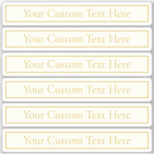 Einfache, elegante, benutzerdefinierbare Textform Aufkleber