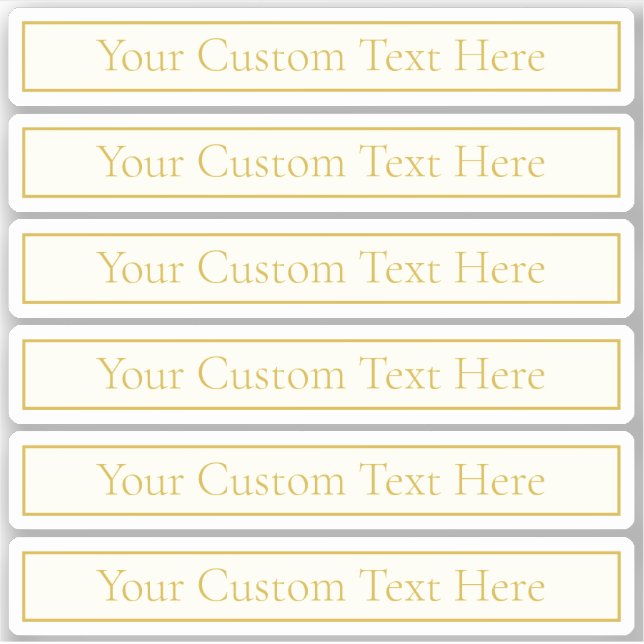 Einfache, elegante, benutzerdefinierbare Textform  Aufkleber (Vorderseite)
