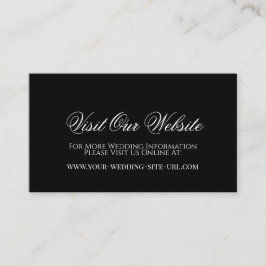 Einfache Elegante Besuchen Sie unsere Website Blac Begleitkarte