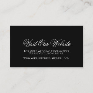 Einfache Elegante Besuchen Sie unsere Website Blac Begleitkarte