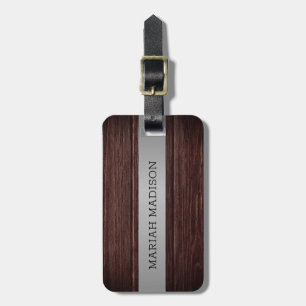 Einfache elegante Bezeichnung für Holz und Gold mi Gepäckanhänger