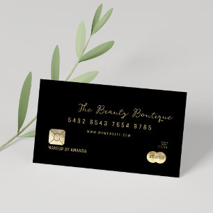 Einfache elegante Black Gold Luxury Kreditkarte Visitenkarte