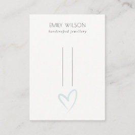 Einfache Elegante Blue Heart Hairclips Button Disp Visitenkarte